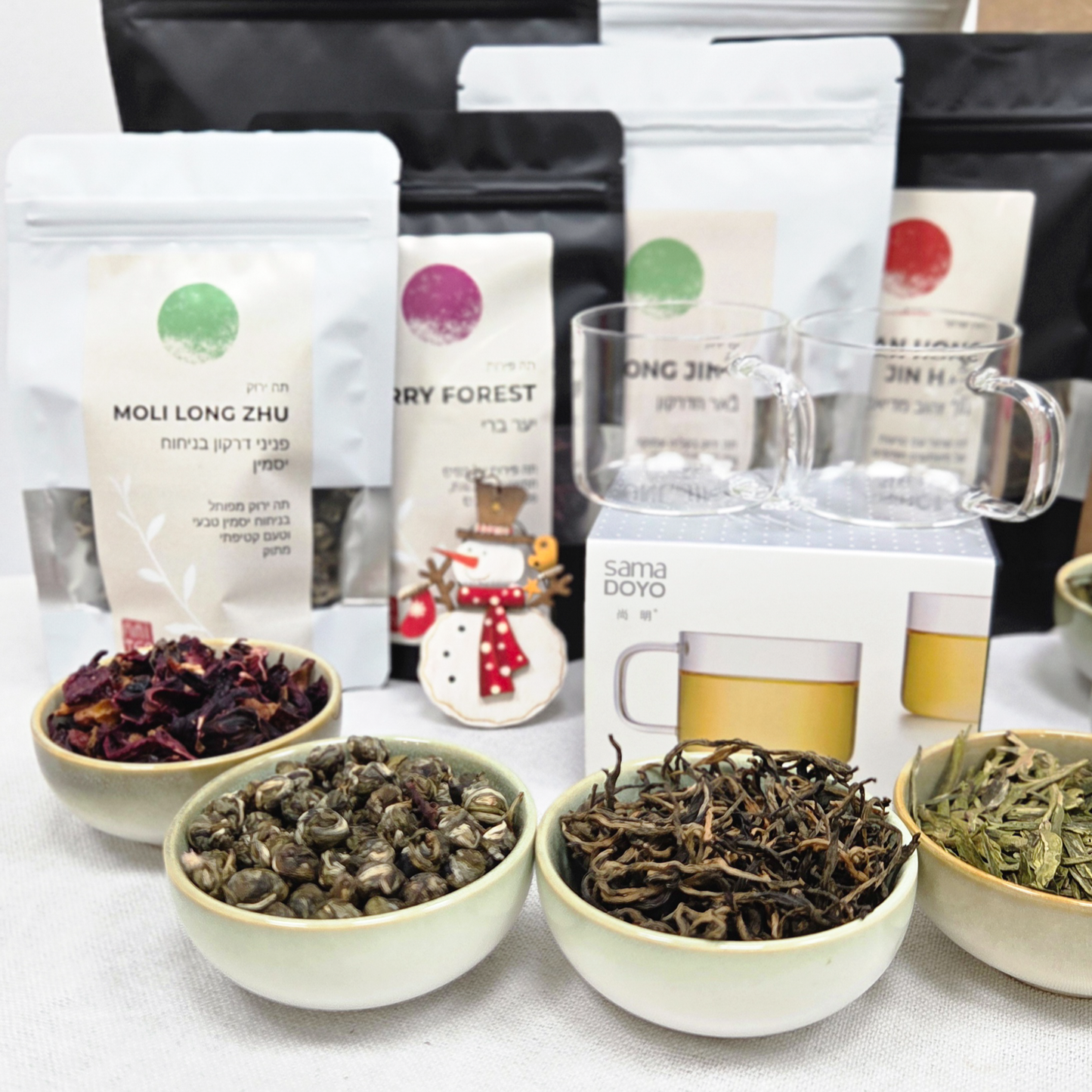 Подарочный набор: 6 сортов чая и пара чашек 🎁№2