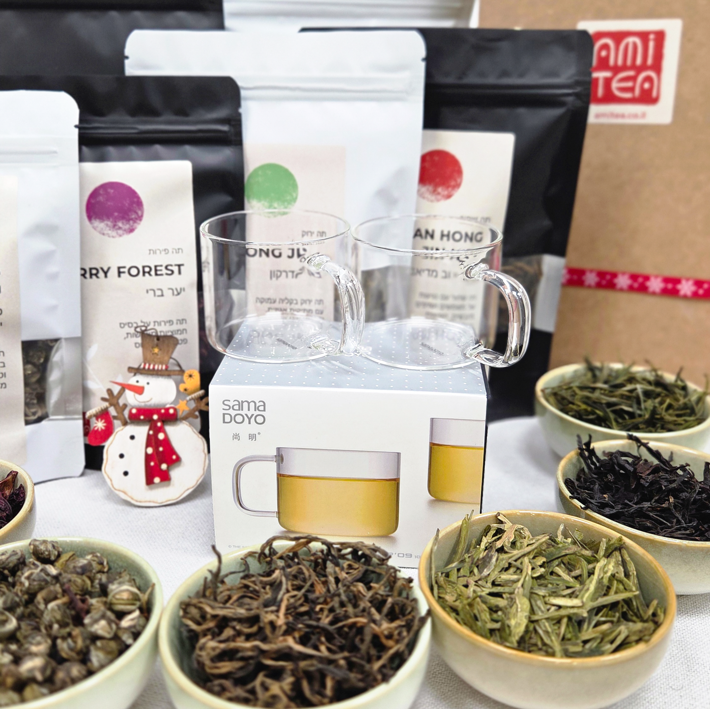 Подарочный набор: 6 сортов чая и пара чашек 🎁№2