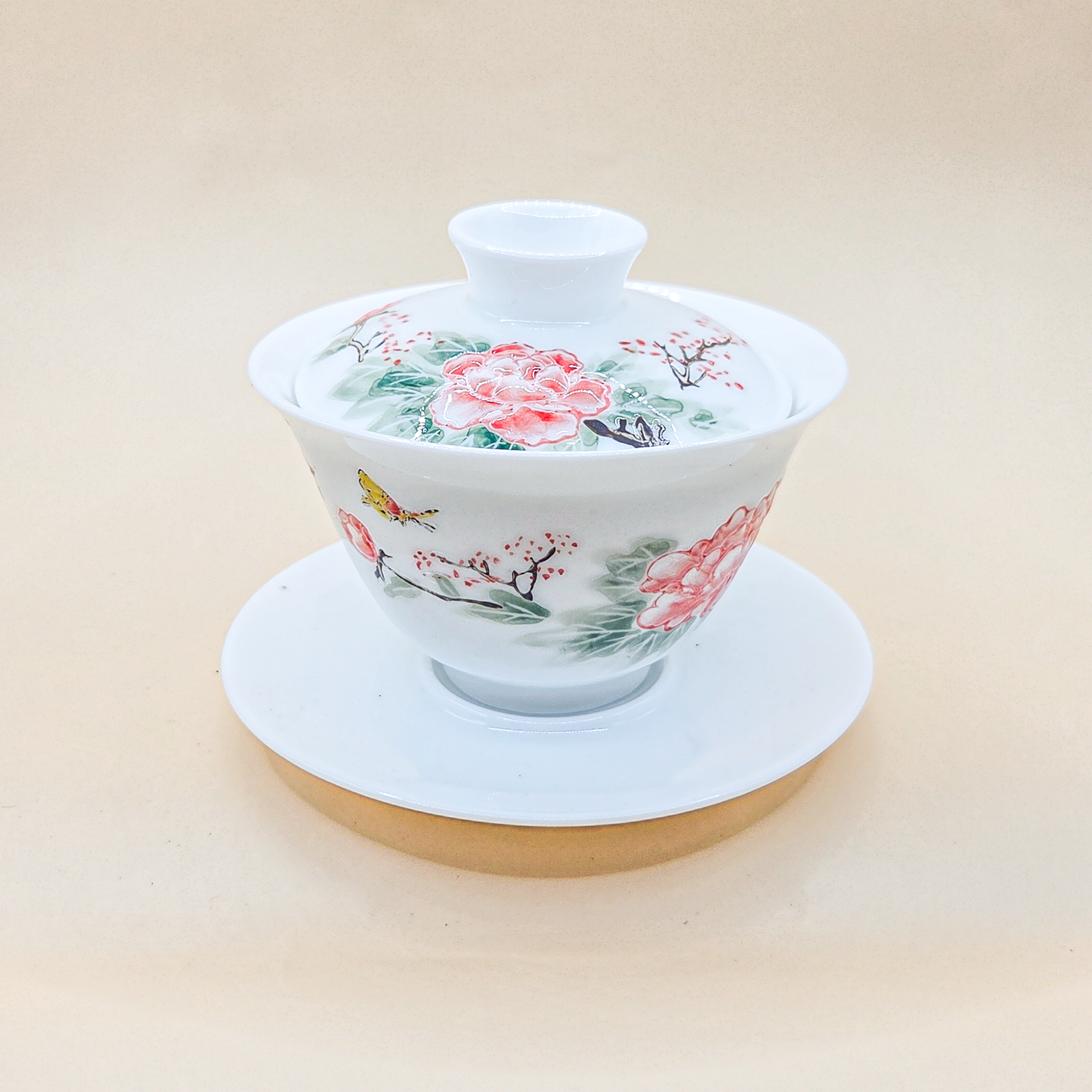 Гайвань "Пион" с надглазурной росписью в стиле фэньцай 150 мл