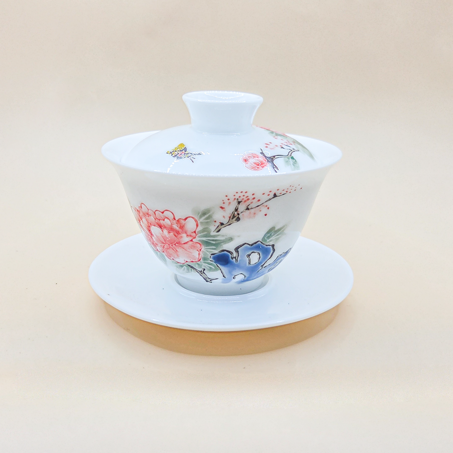 Гайвань "Пион" с надглазурной росписью в стиле фэньцай 150 мл