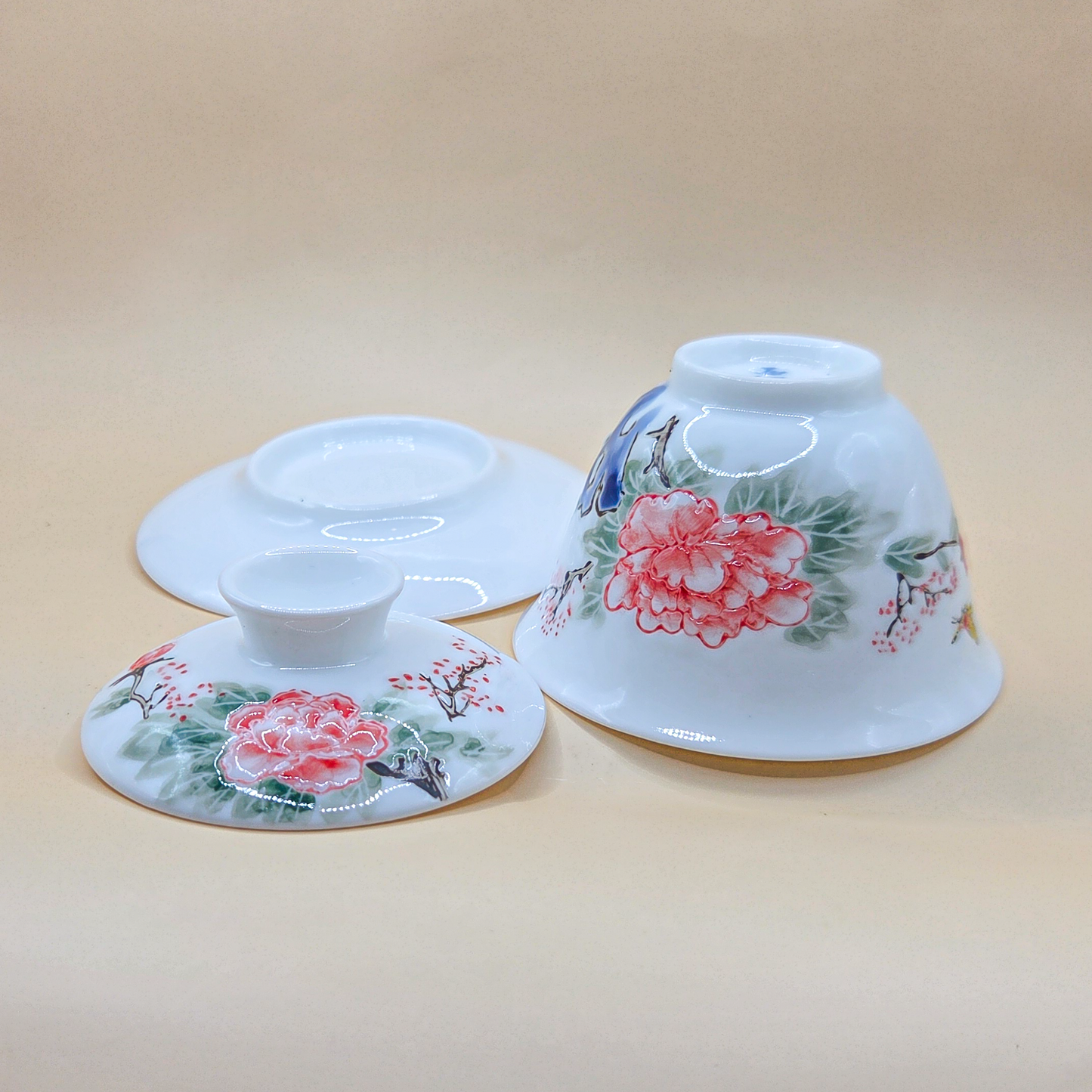 Гайвань "Пион" с надглазурной росписью в стиле фэньцай 150 мл