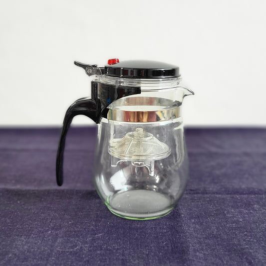 קנקן תה מזכוכית מסנן ניתן להסרה 600 מ"ל